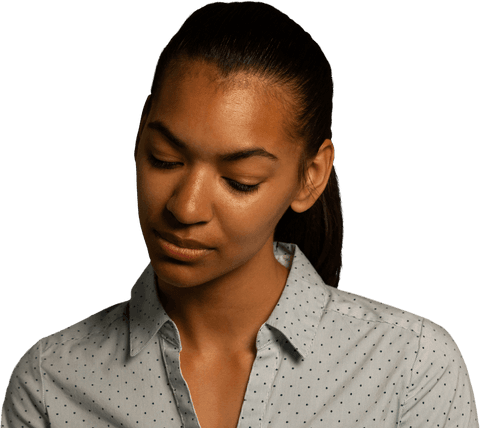 thoughtful biracial woman on transparent background - Download Free Stock Videos Pikwizard.com
