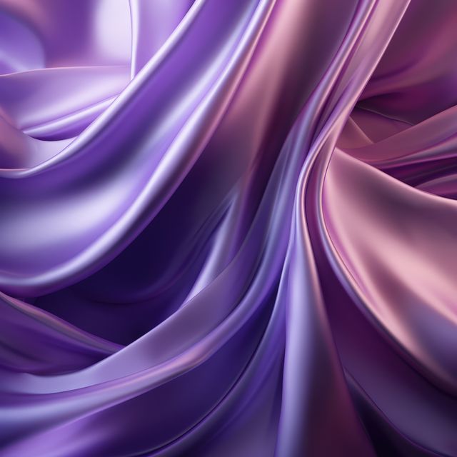 Close up of purple silk material, created using generative ai technology. Fabric, texture and colour concept digitally generated image.