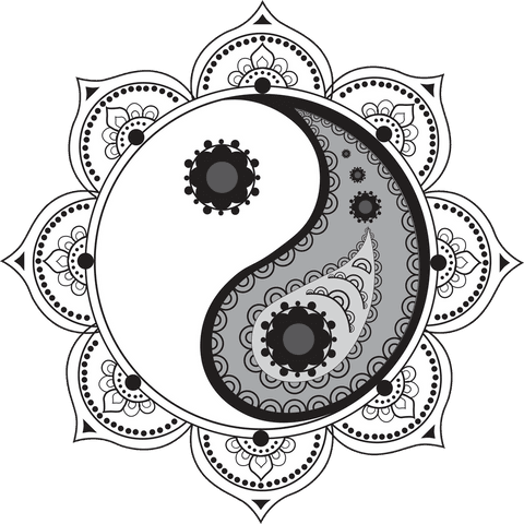 intricate yin yang design with ornamental details on transparent background - Download Free Stock Videos Pikwizard.com