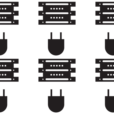 digital pattern with servers and plugs on transparent background - Download Free Stock Videos Pikwizard.com