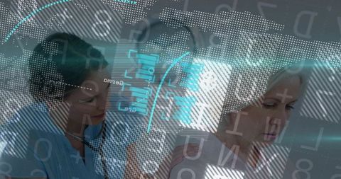 Clinician uses digital technology in medical examination