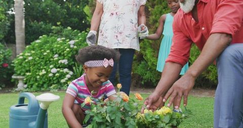 Intergenerational Family Gardening Day Happiness and Bonding