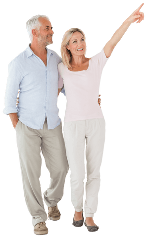 Couple Walking Together With Confidence Transparent Background