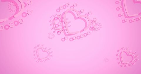 Floating Pink Hearts on Blush Background - Download Free Stock Images Pikwizard.com