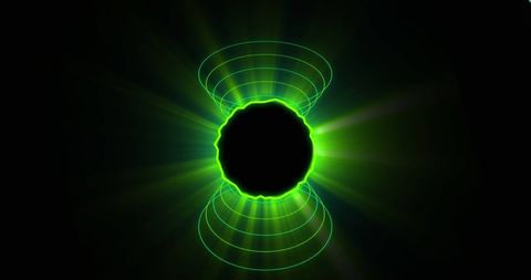Abstract Green Glowing Shapes on Black Background - Download Free Stock Images Pikwizard.com