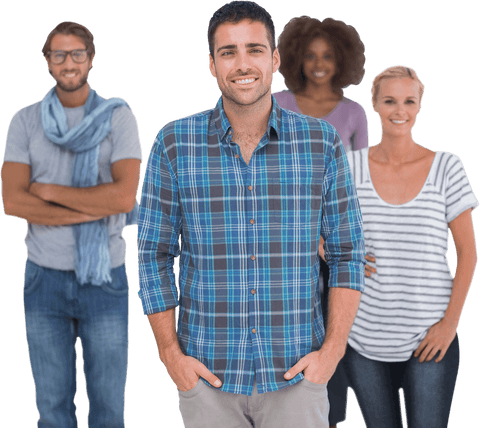 smiling diverse group of individuals transparent background - Download Free Stock Videos Pikwizard.com