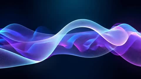 Looping Neon Ribbon Wave Animation for Tech Backgrounds and Sound Visualization