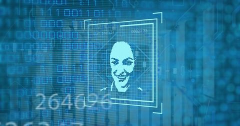 Digital Portrait Analysis with Futuristic Interface - Download Free Stock Images Pikwizard.com