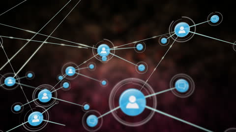 Social Network Connections Symbolizing Digital Communication