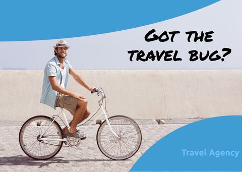 cheerful man on bicycle embracing adventure against clear sky - Download Free Stock Templates Pikwizard.com