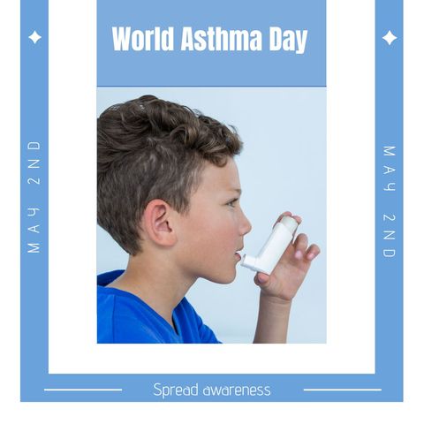 awareness campaign image for world asthma day poster - Download Free Stock Templates Pikwizard.com