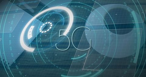 5G Technology and Data Processing Overlay - Download Free Stock Images Pikwizard.com