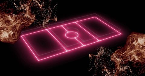 Neon Pink Sports Court with Digital Particle Effects - Download Free Stock Images Pikwizard.com
