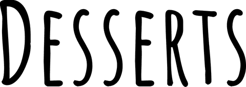 Transparent illustrated dessert text for marketing