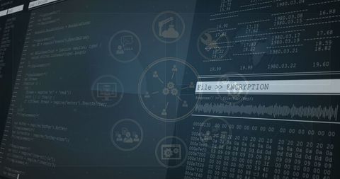 Network of Digital Icons and Data Processing for Business Technology - Download Free Stock Images Pikwizard.com