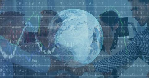 Global Collaboration and Data Analysis in Modern Office