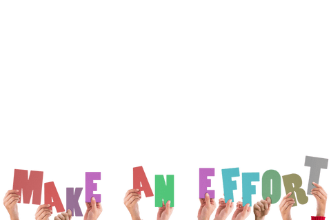 hands holding colorful words 'make an effort' on transparent background - Download Free Stock Videos Pikwizard.com