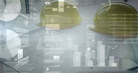 Abstract Financial Data and Architecture Blueprint Concept