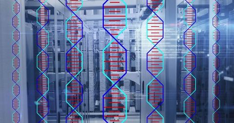 DNA Strands Digital Interface in Data Center