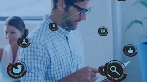 Tech Professional Navigating Digital Workflow with Augmented Reality