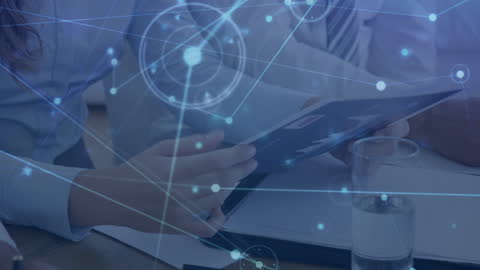 Digital Networking and Collaboration Concept in Business