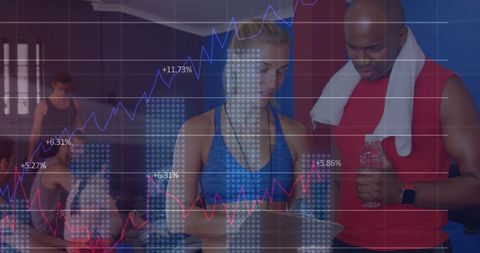 Fitness and Financial Data Overlay with Diverse Gym Participants