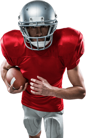 confident american football player in transparent action pose - Download Free Stock Videos Pikwizard.com