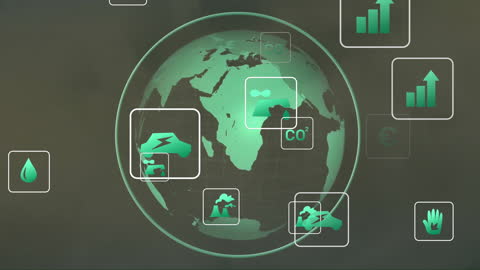 Interactive Globe Representing Ecological and Energy Solutions
