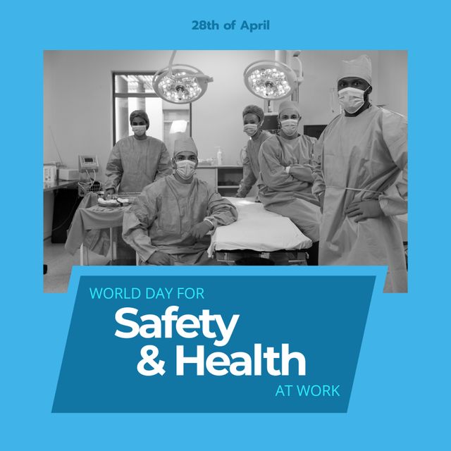 World Day for Safety and Health at Work with Diverse Surgeons in Operating Room - Download Free Stock Templates Pikwizard.com