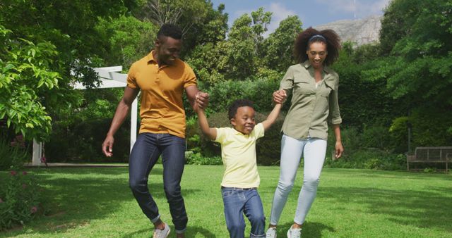 Happy African American family having fun in park - Download Free Stock Images Pikwizard.com