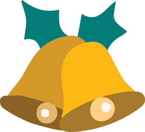 Transparent Christmas Bells with Green Holly Leaves