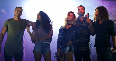 Diverse Group of Stylish Young Adults on Stage Lighting - Download Free Stock Images Pikwizard.com