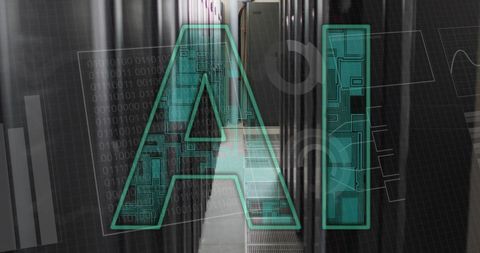 AI Concepts Depicted with Data Processing and Servers - Download Free Stock Images Pikwizard.com