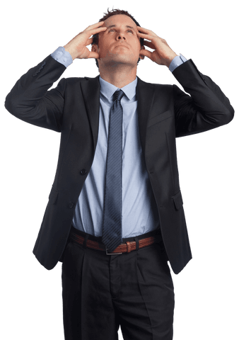 stressed businessman with transparent background gesturing frustration - Download Free Stock Videos Pikwizard.com
