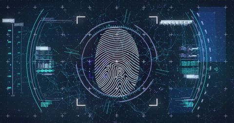 Futuristic Biometric Fingerprint Technology Interface - Download Free Stock Images Pikwizard.com