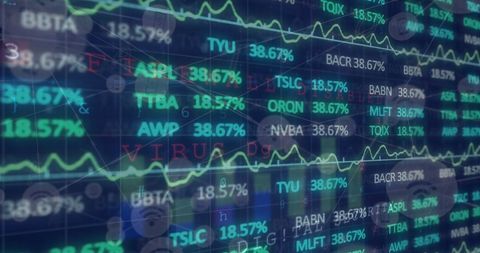stock market analysis with network connections and data visualization - Download Free Stock Images Pikwizard.com