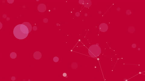 Abstract Network Connections on Red Background
