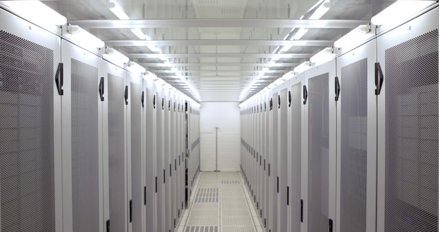 Modern Data Center Servers with LED Lighting - Download Free Stock Images Pikwizard.com