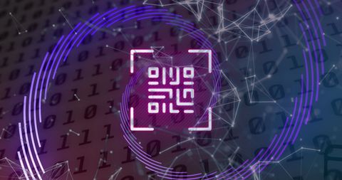 Digital Data Processing with Futuristic QR Code Design - Download Free Stock Images Pikwizard.com