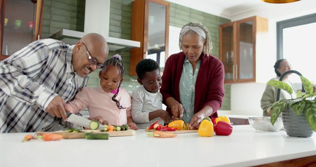 Family Cooking Together, Kids Helping Parents in Kitchen - Download Free Stock Images Pikwizard.com