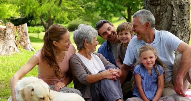 Three Generation Family Enjoying Outdoor Picnic - Download Free Stock Images Pikwizard.com