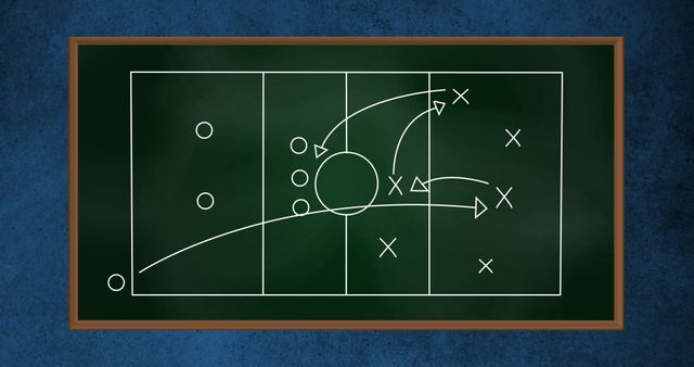 Football Game Strategy on Chalkboard - Download Free Stock Images Pikwizard.com