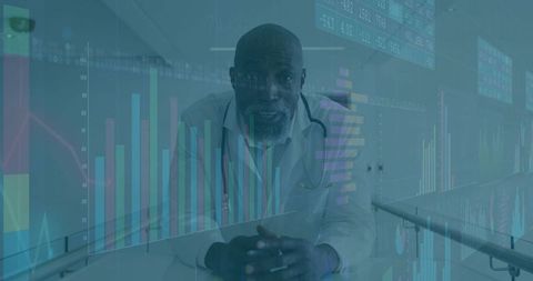 Experienced Doctor Analyzing Digital Medical Data in Clinic