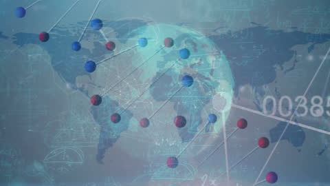 Global DNA Structure Animation with Technological Overlay