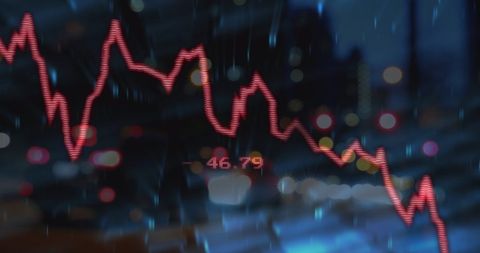 Falling Stock Prices in Digital Data Display - Download Free Stock Images Pikwizard.com