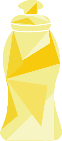 transparent low-poly yellow water bottle with cap modern design - Download Free Stock Videos Pikwizard.com