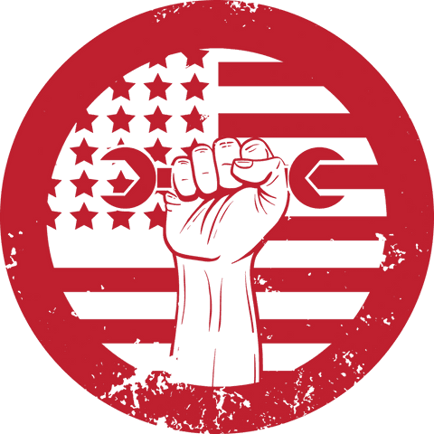 transparent red symbol of industrial power with american flag - Download Free Stock Videos Pikwizard.com