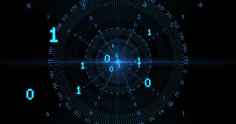 Futuristic Digital Data Stream with Binary Code Spiraling - Download Free Stock Images Pikwizard.com