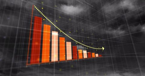 Bar Chart Data Over Internal Cloud Environment - Download Free Stock Images Pikwizard.com