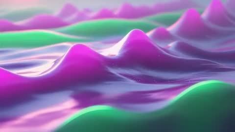 Vibrant Undulating Fluid Motion in Abstract Digital Art